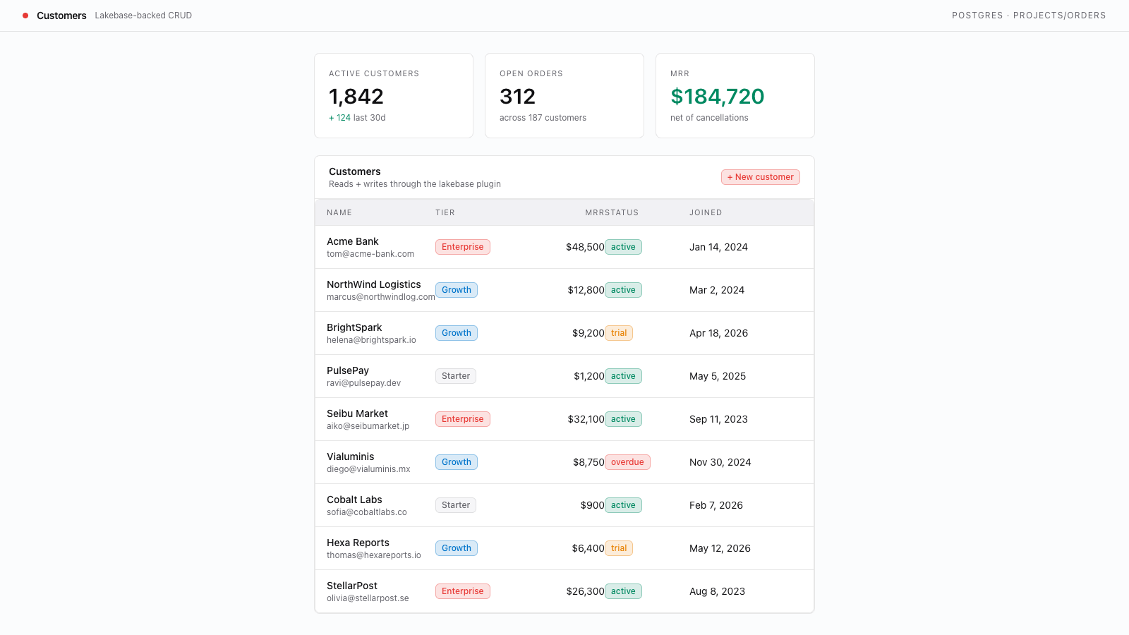App with Lakebase preview