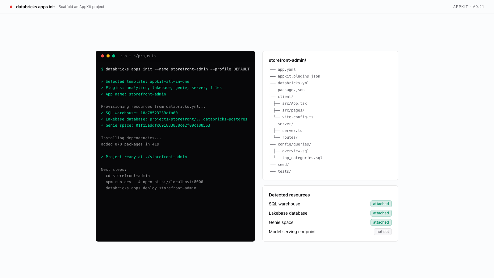 Vista previa de Crea una Databricks App