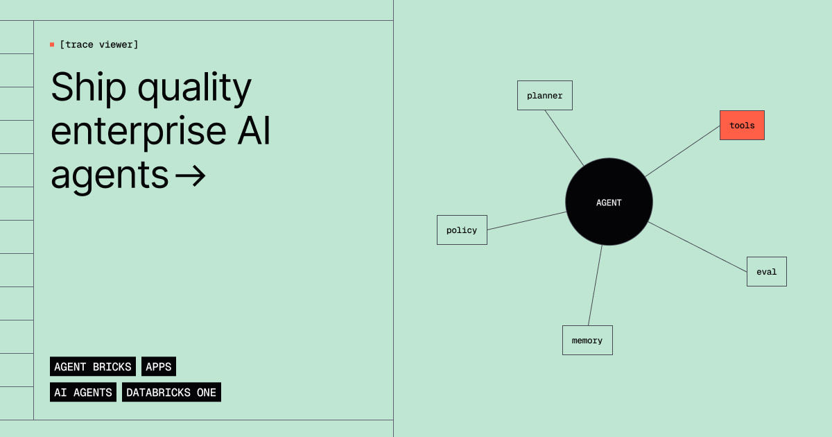 Cover graphic for shipping quality enterprise AI agents with Agent Bricks and Databricks Apps